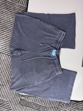 One Mile Women’s Washed Wide Leg Sweatpants Gray Blue Size M